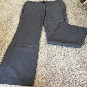 Gray wide leg work pants
